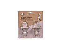Interbaby - Set Cubiertos Aprendizaje Bebe | Cubiertos Infantiles Silicona | Tenedor y Cuchara Bebe Aprendizaje Antiahogo, Para Bebes y Niños | Vajilla Bebe Cómoda, Sencilla | Rosa Maquillaje