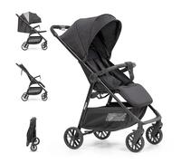 Interbaby - Silla de Paseo Voyage | Carrito Bebe desde Nacimiento hasta 48 meses o 22 kg | Botón Plegado rápido, Amortiguadores, Capota XXL Intercambiable, Reposabrazos | Cochecito bebe Negro