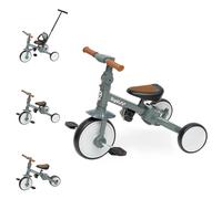 Triciclo Evolutivo de Bebé 5 en 1 Interbaby | Bicicleta Niños Desde 1 Año hasta 5 años | De Triciclo a Bicicleta con o sin Pedales | Adaptable y transformable | Gris