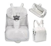 Interbaby - Trona Elevador Pórtatil para Bebé - Asiento para Bebé - Convertible en Mochila o Bolso - Plegable, Ligero y con Asa regulable para transportarlo - Estrellas Gris