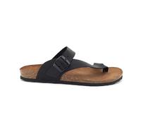 Interbios 9511 Chancla de Dedo con Hebilla Regulable Toda de Piel súper cómoda para: Hombre Color: Negro Talla: 44