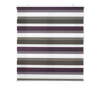 INTERBLIND Estor Enrollable Noche y Día Doble Capa, Tamaño 80x180 cm (Ancho por Alto), Medida Tela 77x175 cm, Color Marrón-Violeta