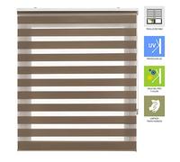 INTERBLIND | Estor Enrollable Noche y Día Elegante Tamaño 160x180 Ancho x Alto - Estor Instalación Fácil Tamaño Tela 157x175 - Estor Color Marron