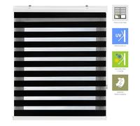 INTERBLIND | Estor Enrollable Noche y Día Premium Tamaño 120x180 con Galería - Estor Noche y Día Doble Tejido Tamaño Tela 117x175