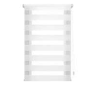 INTERBLIND | Estor Noche y Día - Instalación SIN Herramientas EasyFix 65x150 cm - SIN Taladro 62x145 cm - Blanco