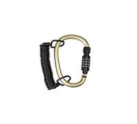 InterBosch BV - Candado de combinación con mosquetón para cable, 180 cm de largo, 4 mm de grosor, ajustable individualmente, ideal para bicicleta, equipaje, al aire libre y más