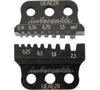 Intercable MPU UEAE2R 0,14-2,5 mm², Mandíbula de Prensado para Terminales | Matriz de crimpado i-prensado para punteras de 0,14-2,5 mm² y 2 x 0,25-1,5 mm², acero al cromo vanadio de alta resistencia
