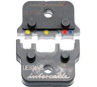 Intercable MPU UEIQ6WS - Mordazas de Prensa para Conectores Aislados 0,14-6 | Inserto de crimpado ovalado compatible con terminales de cable, casquillos y termocontracción en acero cromo vanadio.