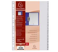 Intercalaires imprimes polypropylene 13x100e 31 positions de 1 a 31 - a4 31 Part