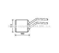 Intercambiador Calefacción Interior Aluminio Apto para Ford Transit Bus 135x145