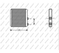 Intercambiador Calefacción Interior Aluminio para Opel Zafira B Astra G Cc
