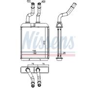 Intercambiador Calefacción Interior Aluminio Plástico para Alfa Romeo 147