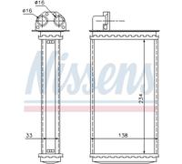 Intercambiador Calefacción Interior Aluminio Plástico para Peugeot 205 II