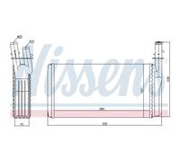 Nissens Radiador de calefacción 70016 – Aluminio/plástico para Alfa Romeo 166 y Lancia Kappa