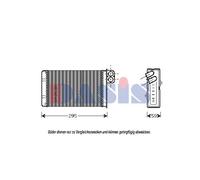 AKS DASIS Intercambiador Calefacción Interior para Peugeot 406 1.8 16V 2.0