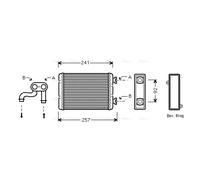Intercambiador de calor, calefacción interior AVA COOLING BWA6257