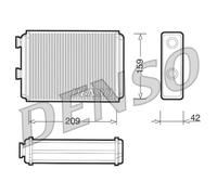 Intercambiador de calor, calefacción interior DENSO DRR09070