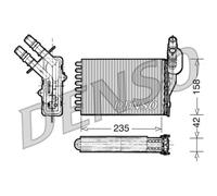 Intercambiador de calor, calefacción interior DENSO DRR23001