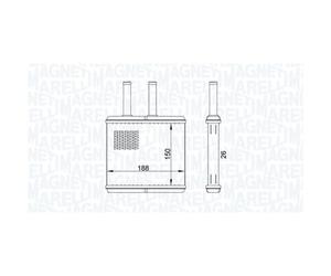 Intercambiador de calor, calefacción interior MAGNETI MARELLI 350218437000