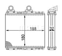 Intercambiador de calor, calefacción interior MAHLE AH 222 000S