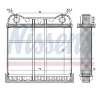 Intercambiador de calor, calefacción interior NISSENS 70225