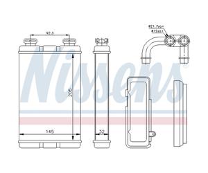 Intercambiador de calor, calefacción interior NISSENS 70520