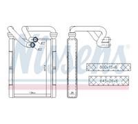 Intercambiador de calor, calefacción interior NISSENS 707094