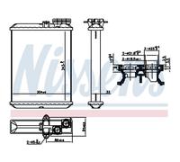 Intercambiador de calor, calefacción interior NISSENS 707102