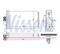 Intercambiador de calor, calefacción interior NISSENS 707293