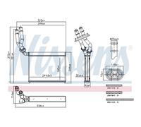 Intercambiador de calor, calefacción interior NISSENS 707299