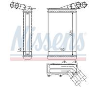 Intercambiador de calor, calefacción interior NISSENS 71156