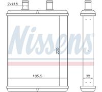 Intercambiador de calor, calefacción interior NISSENS 71817