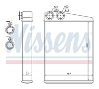 Calefactor Aletas refrigeración soldadas 72046 NISSENS para MERCEDES-BENZ
