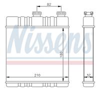 Intercambiador de calor, calefacción interior NISSENS 72660