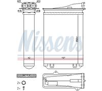 Intercambiador de calor, calefacción interior NISSENS 72954