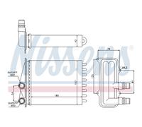 Intercambiador de calor, calefacción interior NISSENS 73468