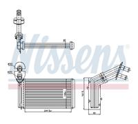 Intercambiador de calor, calefacción interior NISSENS 73973
