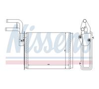 Calefactor Aletas refrigeración unidas mecánicamente 73987 NISSENS para PEUGEOT