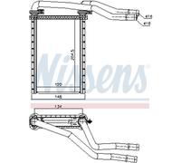 Intercambiador de calor, calefacción interior NISSENS 73991
