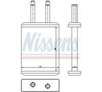 Intercambiador de calor, calefacción interior NISSENS 77524