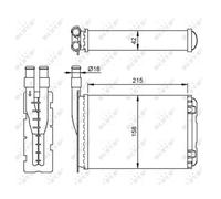 Intercambiador de calor, calefacción interior NRF 507339