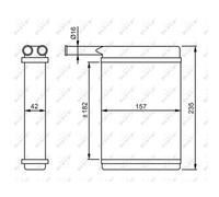 Intercambiador de calor, calefacción interior NRF 52221