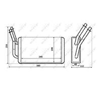 Calefactor Aletas refrigeración soldadas 54230 NRF para FORD TRANSIT Autobús