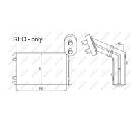 Intercambiador de calor, calefacción interior NRF 54253