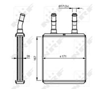 Intercambiador de calor, calefacción interior NRF 54291