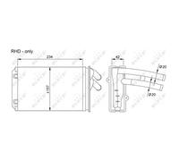 Calefactor Aletas refrigeración unidas mecánicamente 58035 NRF para AUDI