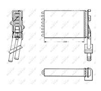 Intercambiador de calor, calefacción interior NRF 58620