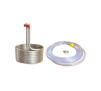 Intercambiador de calor de tubo de serpentín de enfriamiento de acero inoxidable de 12,7 mm con conectores, enfriador de inmersión for elaboración de cerveza casera Amplia gama de aplicaciones(Coil wi
