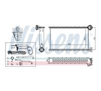 Calefactor Aletas refrigeración soldadas 71165 NISSENS para TOYOTA CITROËN