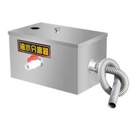 Interceptor de trampa de grasa de acero inoxidable, separador de aceite y agua para gestión de residuos de cocina